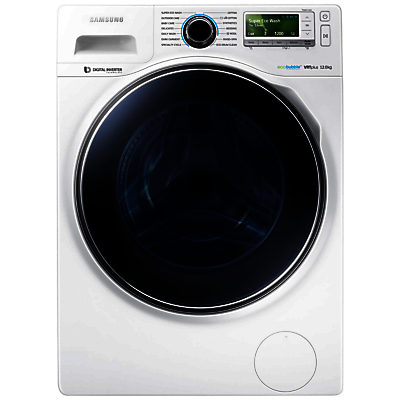 Samsung WW12H8420EW ecobubble™ Freestanding Washing Machine, 12kg Load, A+++ Energy Rating, 1400rpm Spin Speed, White